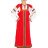 Русский народный костюм "Забава", красный льняной комплект, размер XS-L  - 1uimg_9736_l1qo.jpg